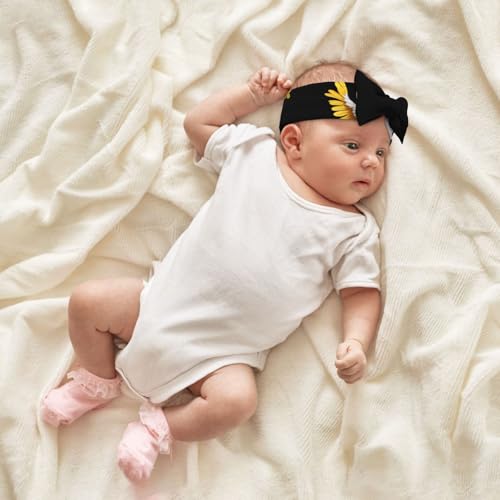 Baby Bow Headband Funny Little Stupid Chicken Printing Soft, Skin-Friendly For Newborns 0-6 Months, For Baby Girls4