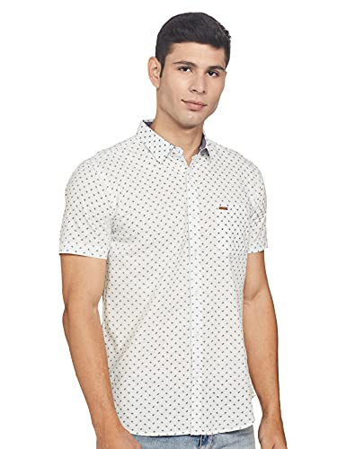 Image of Easybuy Men's Slim Shirt (AU21TW14MT Off White XXL)