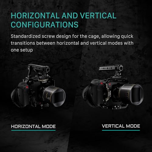 Image of Tilta Camera Cage Pro Kit V-Mount for Canon C400 | Includes Cage, Battery Plate, Shoulder Baseplate, Right Side Arm & More | Arri Rosette, NATO Rail, 3 /8 inch-16 & 1 /4 inch-20