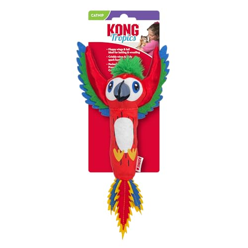 KONG Tropics Floppy Bird with Catnip Assorted Cat Toy