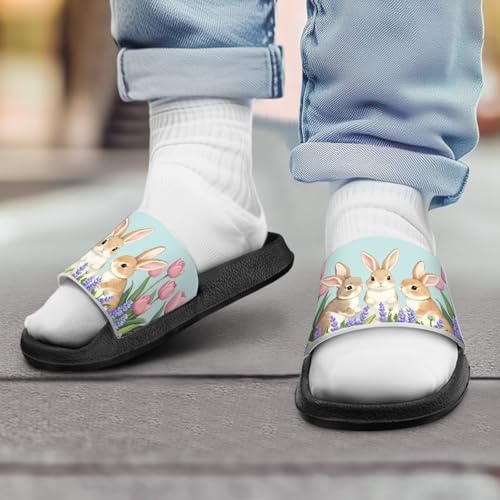Image of Boy & Girls Slide Sandals Kids Shower Shoes Non Slip Summer Slippers Beach Sandals