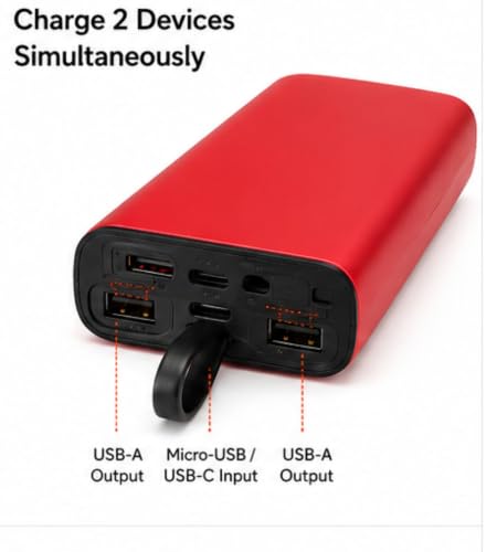 Image of 30000mAh Fast Charging Power Bank with Built-in USB-C & Lightning Cables 22.5W PD & QC Output Digital LED Display Portable Battery Pack for Smartphones Tablets & USB Devices