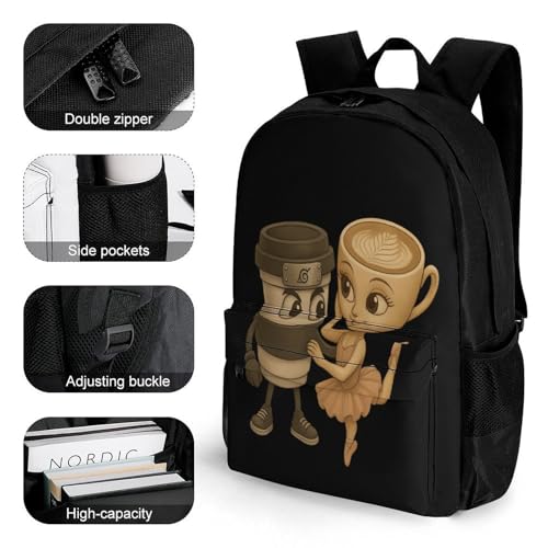 Capuccino-Assassino Merch Backpack With Pocket Italian-Brainrot Meme Travel Backpack 42x30.5cm3