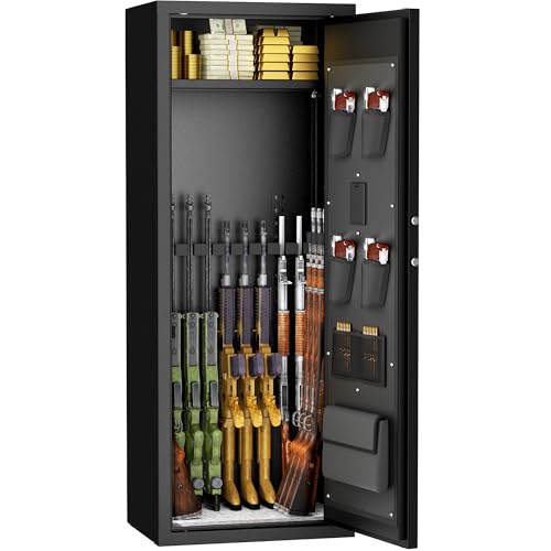 INTERGREAT Gun safes,Large Rifle Safe,Gun Safes for Home Rifle and Pis