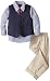 Nautica Baby Boys' Twill Vest Set, Khaki, 12 Months
