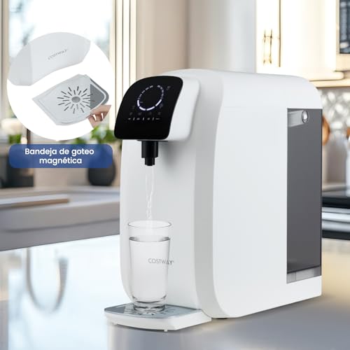 Miniatura 8 de Costway Purificador De Agua, Osmosis Inversa Domestica, Sistema De Filtración De Agua De 5 Etapas Ro Ppc Con Luz Uv, Purificador Portátil 4:1 De Agua Pura A Desagüe Para Cocina Juego