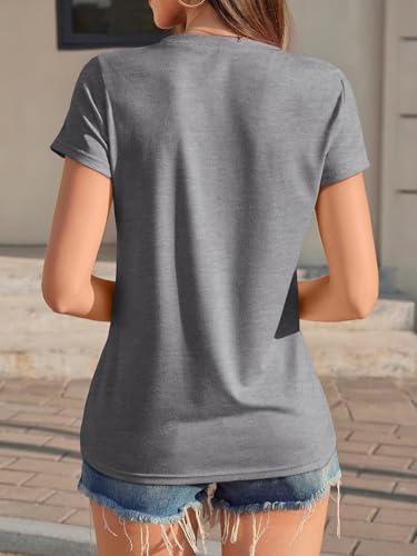 Image of UNCLECAT Womens Short Sleeve Tops Summer Basic T Shirts Casual Crewneck Tee | Solid Color Top, Trendy Fashion Clothes, Daily Wear Shirts, Slim Fit Soft T-Shirt