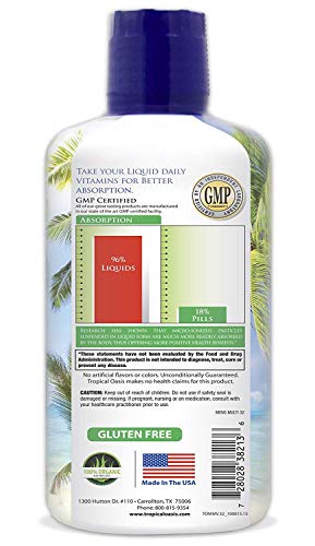 Men's Premium Liquid Multivitamin W/ Coq10, Paba + 100 Additional Vitamins, Minerals, Amino Acids To Support Muscle, Heart & Brain Functions Max Absorption! - 32 Serv. #TOP2
