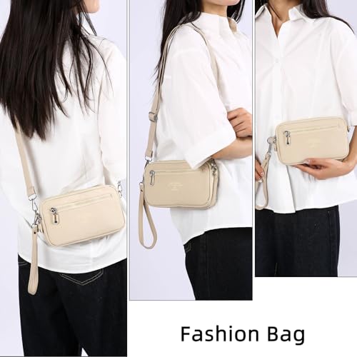 Image of JANKS Small Crossbody Bags for Women Wristlet Wallets Nylon Shoulder Bag with 4 Zipper Carry All Purse Credit Card Holder