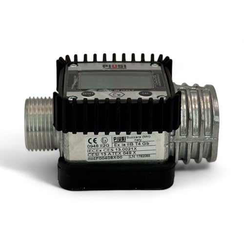 PIUSI Digitales Turbinenzähler für Diesel mit Durchflüssen bis zu 120 l/min, Druck 20 bar, Anschluss M 1 BSP - F 1 BSP | K24 F00408100