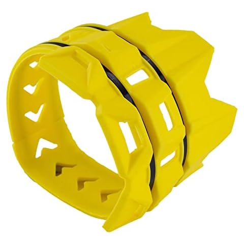 PRO CAKEN Motorcycle Universal Exhaust Heat Shield Cover Muffler Pipe Guard Leg Anti Hot Silencer Guard Anti-scalding Protector Ring For Muffler Tailpipe All Dirt Bike Off Road Motorbike-Yellow Cover