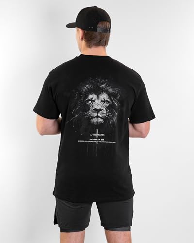 SAVD Christian Oversized T-Shirt for Men – Faith-Based Tee, 100% Cotton, Bible Verse Back Graphic, Bold Christian Design3