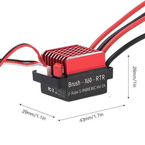 VGEBY RC Brushless Motor, 550 Brushed Motor 360A Brushed Electronic Speed Controller ESC Fit for 1/10 RC Car Brushless Motor (21T) - Image 2