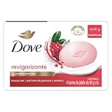 Dove Jabón en Barra Revigorizante Granada y Verbena, para una piel suave y fresca, con 1/4 de crema humectante 4 pack de 90 gr c/u