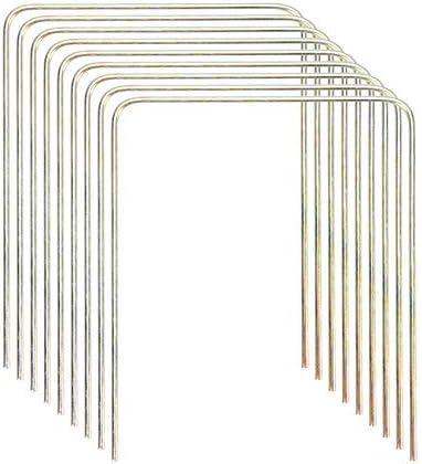 ApudArmis Regulation Croquet Wickets, Set of 9 Colorful Square Arrow Wickets Replacement for 28In or 32In Croquet Lawn Backyard Outdoor Game (8.1In Height & 6.3In Width)