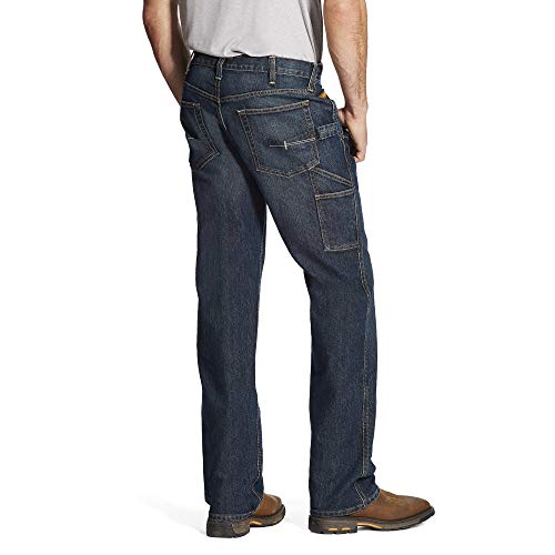 Ariat Men's Rebar M4 Low Rise DuraStretch Workhorse Boot Cut Jeans, Phantom, 33W x 36L by ARIAT - Used condition - Image 2
