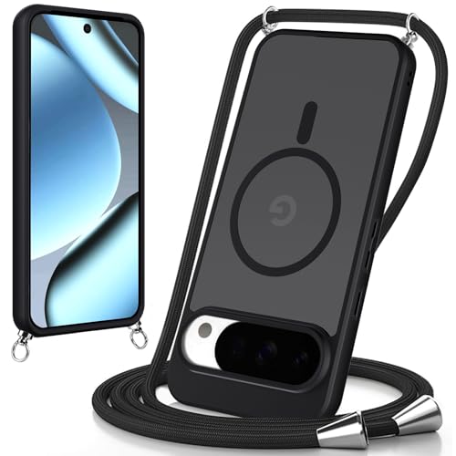 Coiwxmoi Magnetisch Handyband Hülle mit Band für Google Pixel 10, [Kompatibel mit Magsafe] Necklace Handyhülle, Matt Tra...