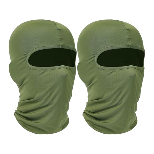 BUYUP Balaclava Ski Mask for Men - Motorcycle Face Mask for Cold Weather Riding - Full Face Mask Balaclava for Helmets（Dark Green)