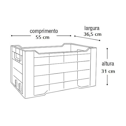 Caixa organizadora Agrícola Hortifruti Preta