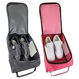 Polyester Shoe Bag with Double Zipper & Mesh Ventilation – Spacious 33x22x15 cm Storage Carrier for Men and Women, Travel-Friendly（Blue）