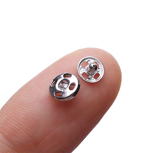 48 Pcs Sew-On Snap Button,Small Sewing Snaps,Metal Fastener Invisible Buttons For Clothing,Shirt,Doll(6Mm,Gold) #TOP7