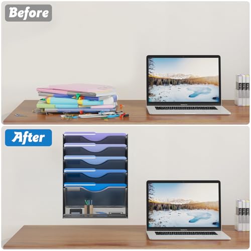 6-Tier-Hanging-File-Organizer-Mesh-Wall-File-Holder-Paper-Folder-Rack-with-Bottom-Flat-Tray-for-Office-Home-Black