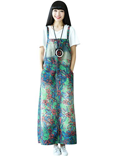 Robe salopette denim femme sans manches jupe longue à bretelles jean
