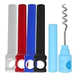 SEWACC 5 Stück pack Tragbarer Weinkorkenzieher Reise Weinöffner aus Kunststoff in Verschiedenen Farben Kompakt und Leicht für Picknick Party und Bar