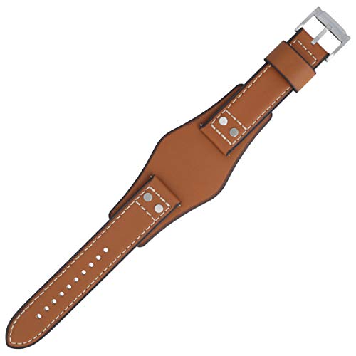 Uhrenarmband 22 mm Leder Braun Glatt - CH-2986 | LB-CH2986