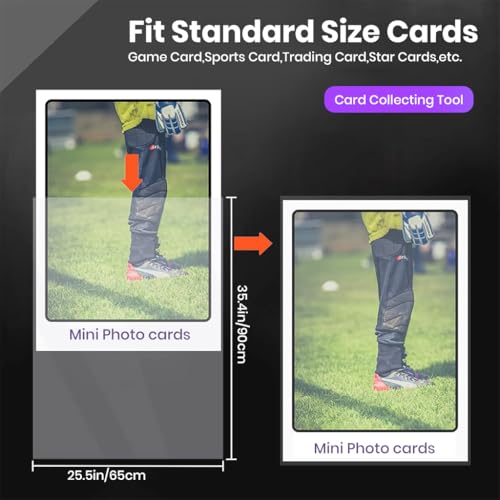 Image of PATPAT 100Pcs Trading Card Sleeves Self-sealing Card Sleeve for Game Cards Photo Cards 2.5 inch x3.5 inch Clear Card Pouches Anti-stain Protective Cards Sleeve for Collectible Trading Cards