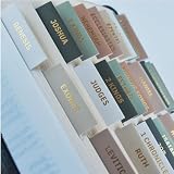 Bible Tabs for Women - 96 Laminated Large Print Gold Foil Index Tabs - Earth Tone Neutral Bible Tabs - Easy Apply Alignment Guide - Fits Standard, Study & Large-Print Bibles (Willow)