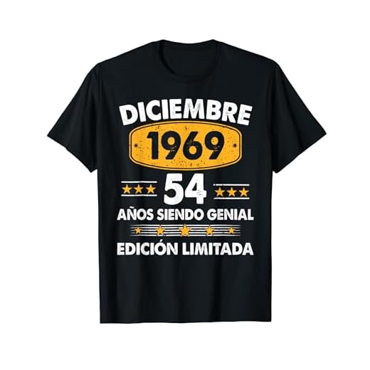 54 Años Cumpleaños Regalo Diciembre 1969 Diciembre 54 Años Camiseta
