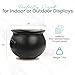 Union Products Black 16 Inch Spooky Witch Cauldron for Indoor and Outdoor Halloween Decoration and Trick or Treat Candy Container, Black