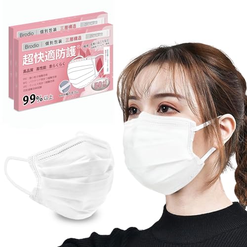 [Brodio] �y��z�����p�}�X�N �s�D�z ���珗��16.5cm �O�w�\���s�D�z �}�X�N ������ 100���� �v���[�c�^ ���ɂ��Ȃ�Ȃ� �������₷�� �g���̂ă}�X�N