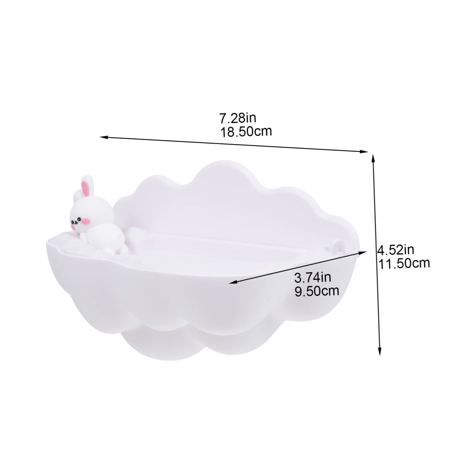PRETYZOOM Bath Tray Holder for Boys and Girls Wall Mounted Rack Non-Slip Easy to Clean for Bathroom