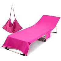 FANSU Frottee Schonbezug Für Gartenliege - Strandauflage Mit Taschen In Geometrie Design