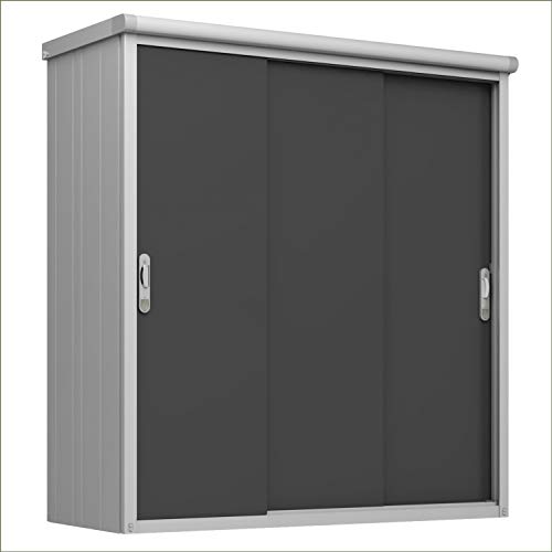 GFP Gartenschrank Florian 1807 XL aus Metall, 180x75x195cm - formstabil und witterungsbeständig, Premium Qualität…