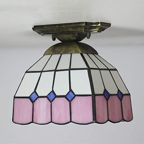 Lampe plafond vintage jaune luminaire rectangulaire 7 pouces eclairage - 3