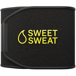 Sports Research Sweet Sweat Waist Trimmer (Core Series) - Premium Sweat Enhancing Fitness Band for Women & Men