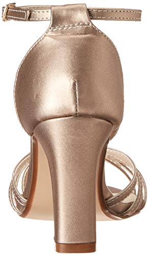Touch Ups Women's Ankle Strap Sandal Heeled, Champagne, 8 #TOP2