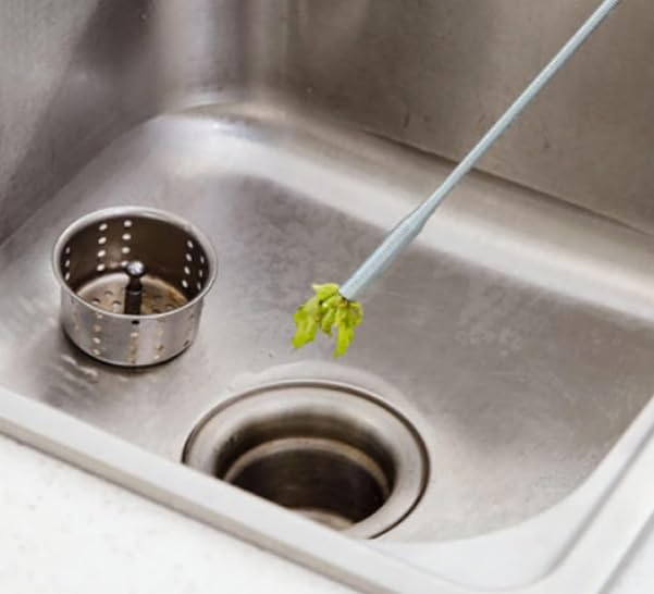 Esnek Uzun Saplı Lavabo Açıcı Kıskaç 60 cm - Pençeli Tıkalı Gider, Saç ve Kıl Temizleme Aparatı,Pratik Gider ve Boru Temizleme Aparatı,