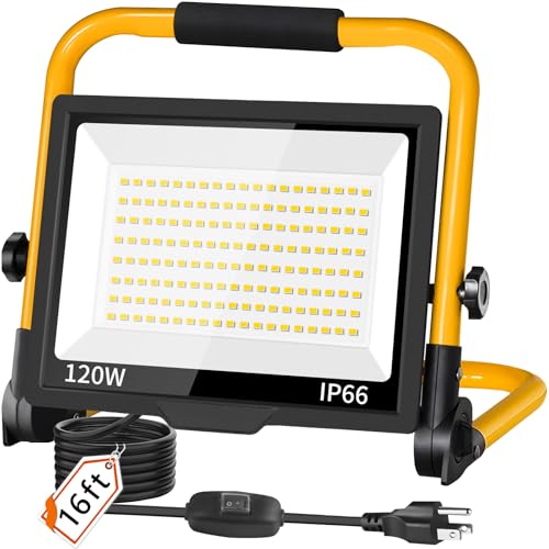 120W LED Work Light with Stand and 16FT Cord
