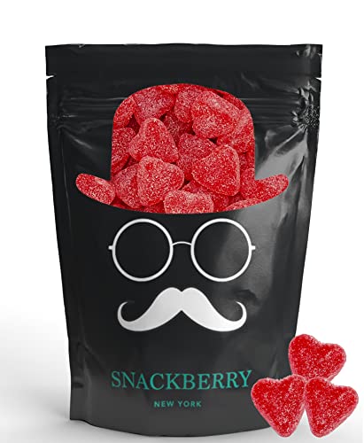 Mothers Day Sour Cherry Hearts Jelly, Delicious Gummy Candy, Fun And Festive Holiday Snacking, Party Favor (Mr. Snackberry, Half Pound) #TOP23