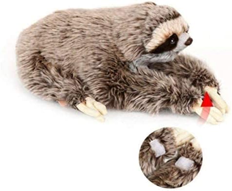 Miniatura 5 de TAMMYFLYFLY Lindo juguete realista de peluche de perezoso de tres dedos de 12.5 pulgadas