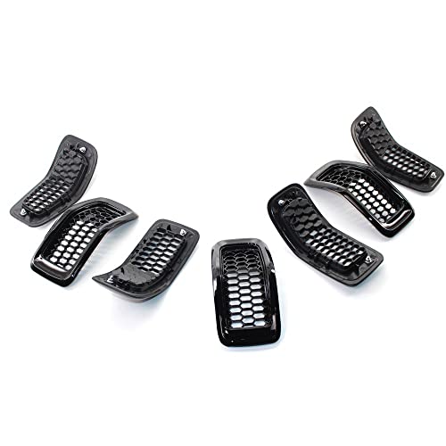 Parrilla de parachoques delantero para Jeep Cherokee 2014-2018 que renueva tu cubierta central 6