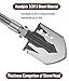 PPOGOO Military Portable Folding Shovel Multitool for Camping,Hiking,Fishing,Hunting,Gardening,Off-Roading,Outdoor Survial Emergency