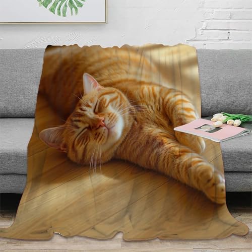 Jeté de canapé chat 3D plaid microfibre doux literie indoor - 2