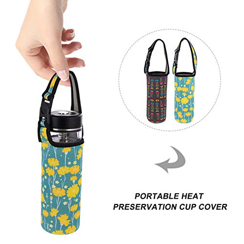 Hemoton 2 peças de pano de vidro para garrafa de água e garrafa de água com isolamento térmico para