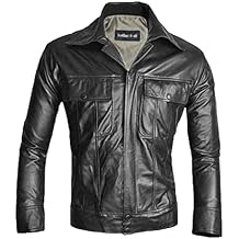 Elvis Comeback Special Leather Classic Shirt Jacket | Popstar Jacket | The Elvis Shirt Style Leather Jacket