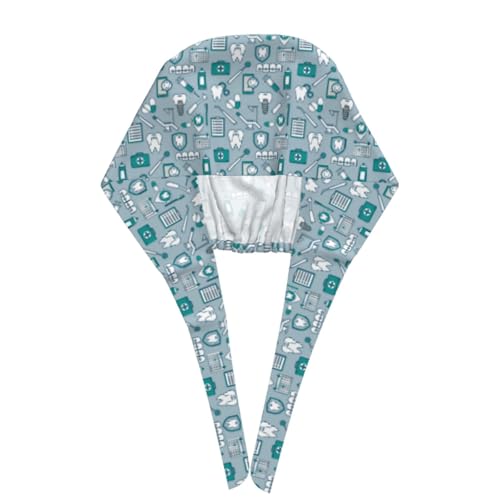 Image of Surgical Caps Men Women, Scrub Cap with Sweatband Adjustable